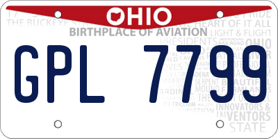 OH license plate GPL7799
