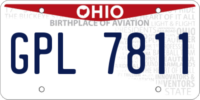 OH license plate GPL7811