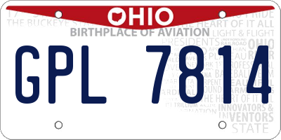OH license plate GPL7814
