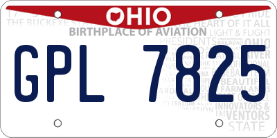 OH license plate GPL7825