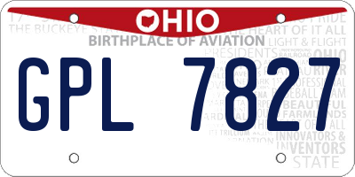 OH license plate GPL7827