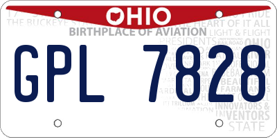 OH license plate GPL7828