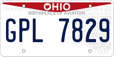 OH license plate GPL7829