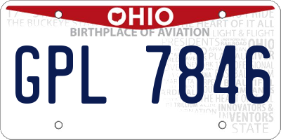 OH license plate GPL7846