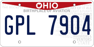 OH license plate GPL7904