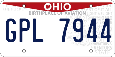 OH license plate GPL7944
