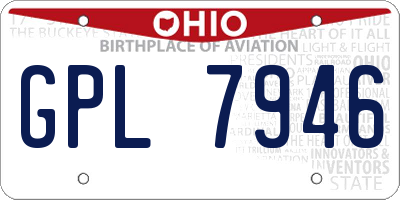 OH license plate GPL7946