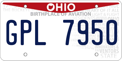 OH license plate GPL7950