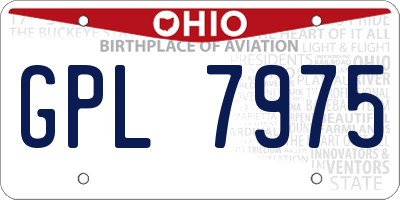 OH license plate GPL7975