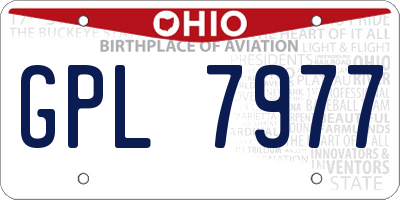 OH license plate GPL7977