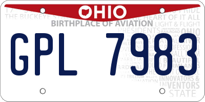 OH license plate GPL7983