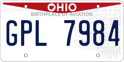 OH license plate GPL7984