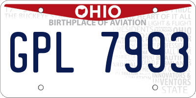 OH license plate GPL7993