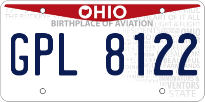 OH license plate GPL8122