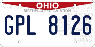 OH license plate GPL8126