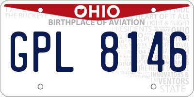 OH license plate GPL8146