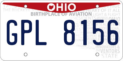 OH license plate GPL8156