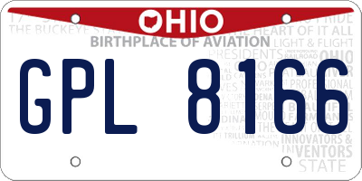 OH license plate GPL8166