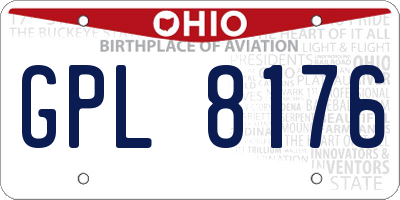 OH license plate GPL8176
