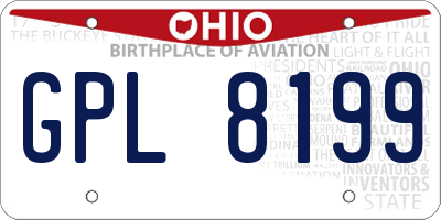 OH license plate GPL8199