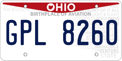 OH license plate GPL8260