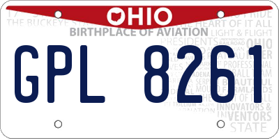 OH license plate GPL8261