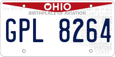 OH license plate GPL8264