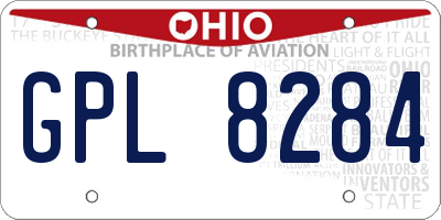 OH license plate GPL8284