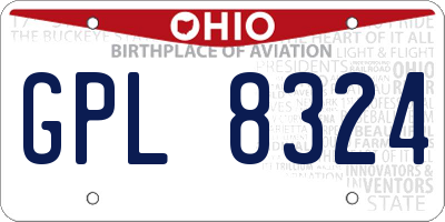OH license plate GPL8324