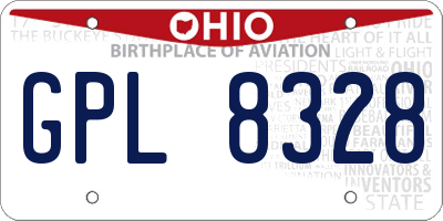 OH license plate GPL8328
