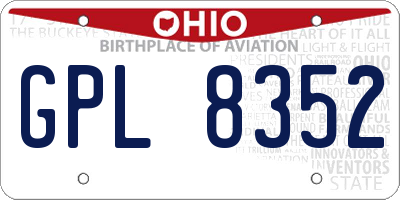 OH license plate GPL8352