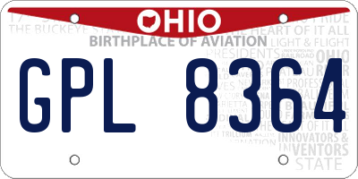 OH license plate GPL8364