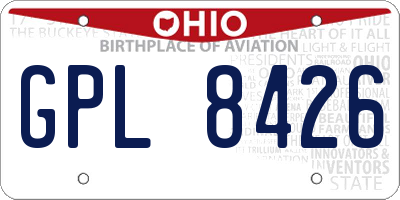 OH license plate GPL8426