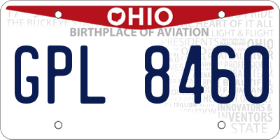 OH license plate GPL8460