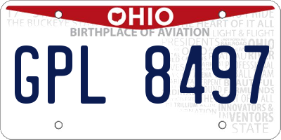OH license plate GPL8497