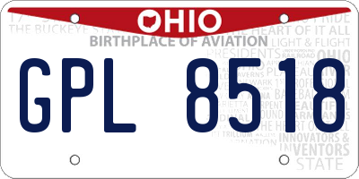 OH license plate GPL8518