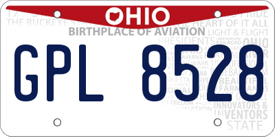 OH license plate GPL8528