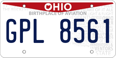 OH license plate GPL8561