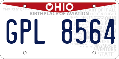 OH license plate GPL8564