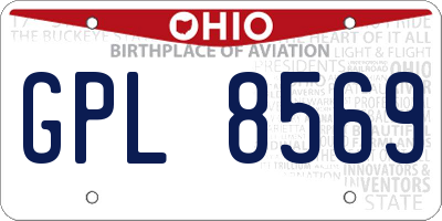 OH license plate GPL8569