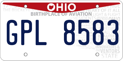 OH license plate GPL8583