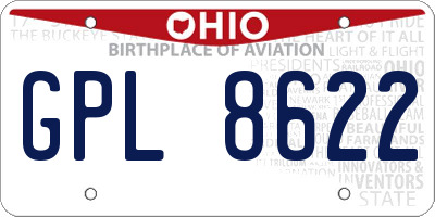 OH license plate GPL8622
