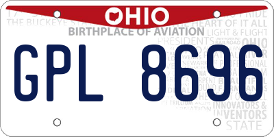 OH license plate GPL8696