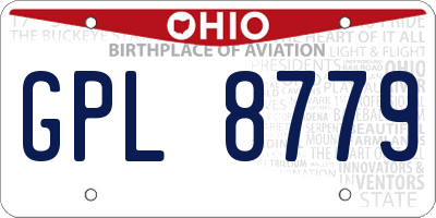 OH license plate GPL8779