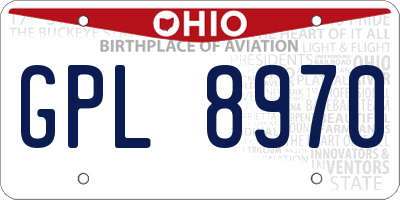 OH license plate GPL8970