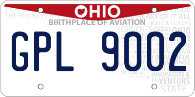 OH license plate GPL9002