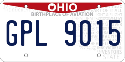 OH license plate GPL9015