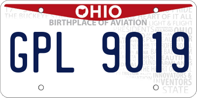 OH license plate GPL9019