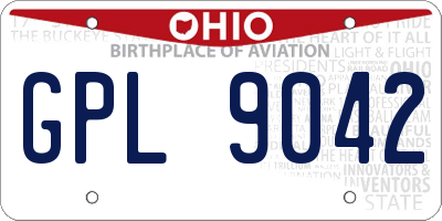 OH license plate GPL9042