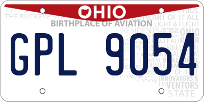 OH license plate GPL9054